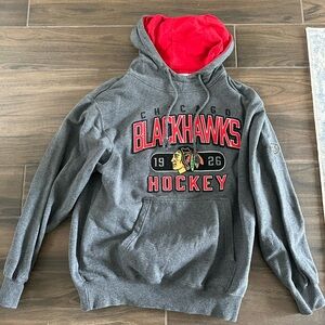 NHL Chicago Blackhawks Gray Hoodie L